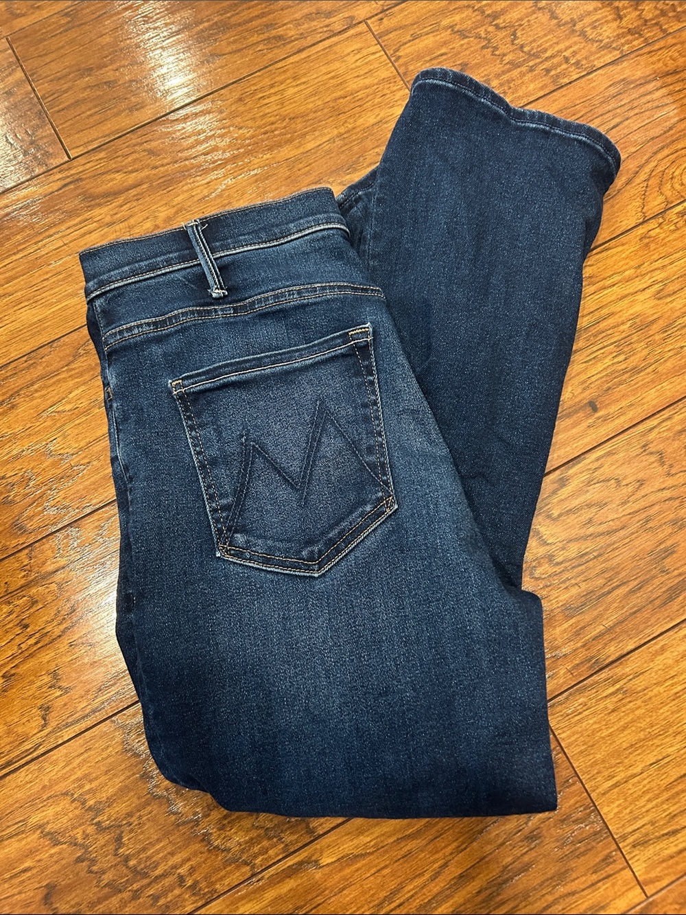 Mother Dark Indigo Boot Cut Jeans -